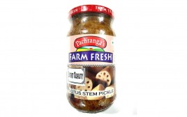 Pachranga's farm Fresh Lotus Stem Pickle   Glass Jar  400 grams